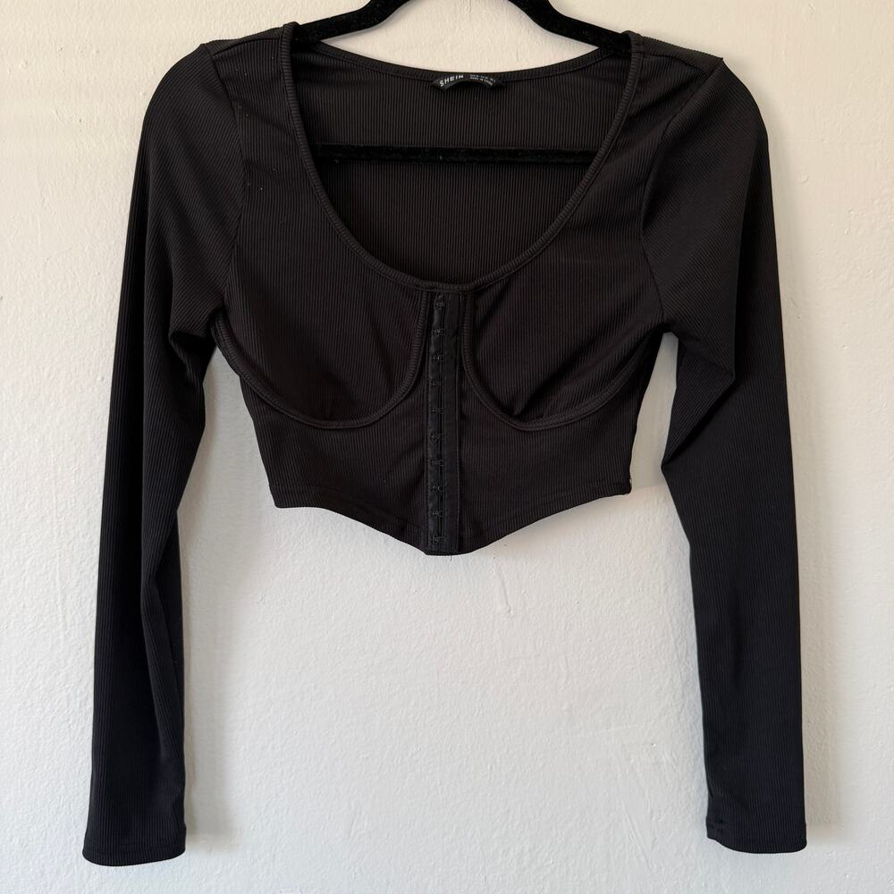 Long sleeve corset sexy cropped top